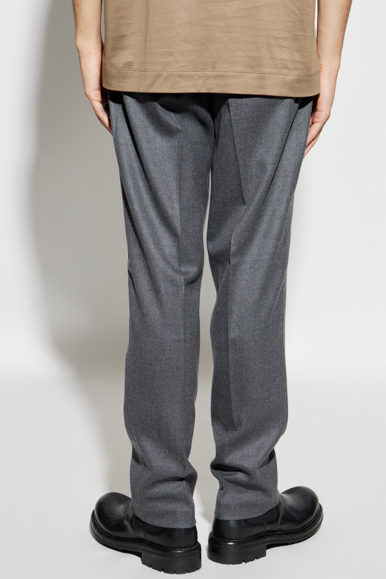 Emporio Armani Wool pleated trousers | Men's | Vitkac